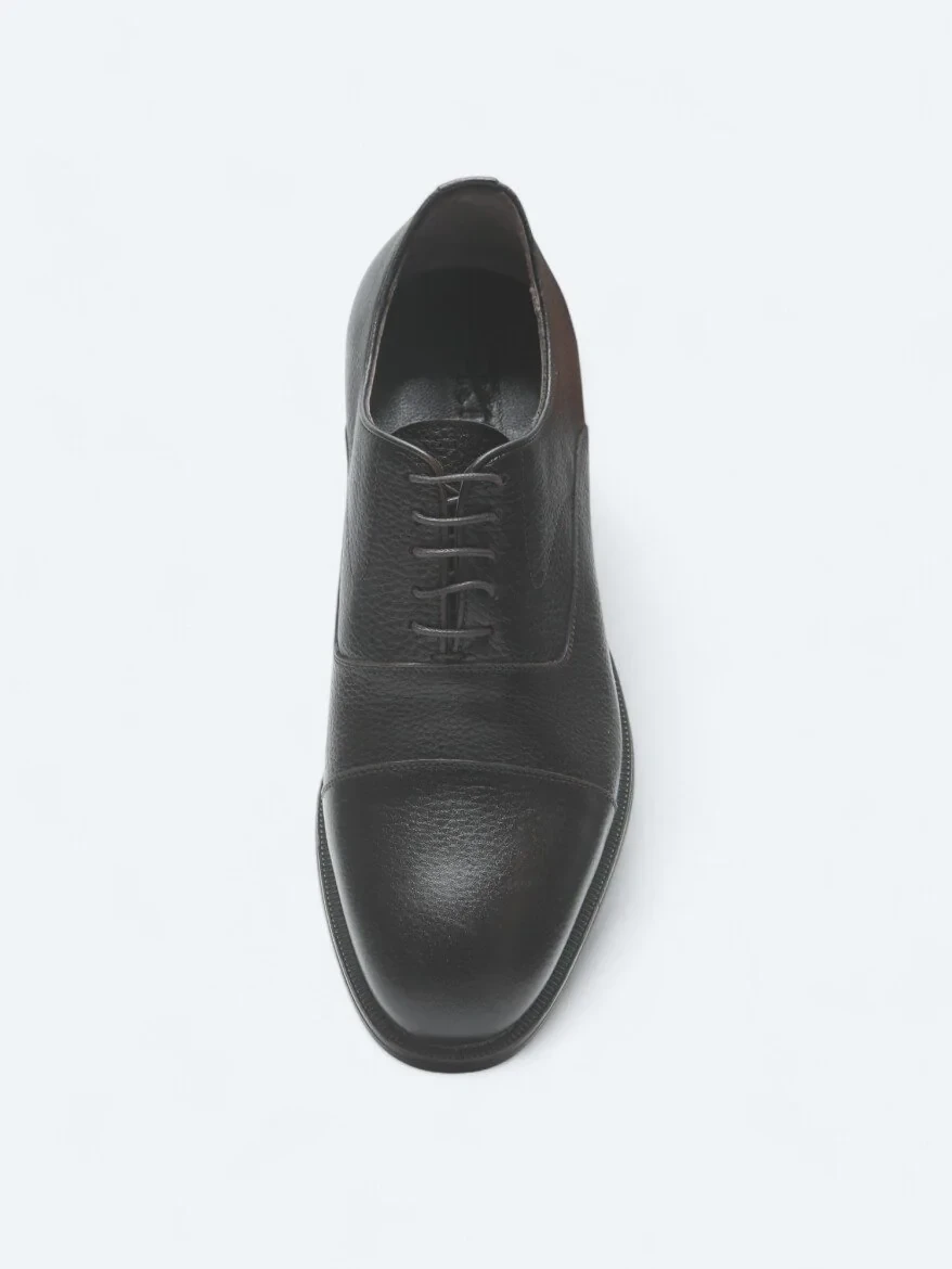 Brown Leather Classical Shoes - 3