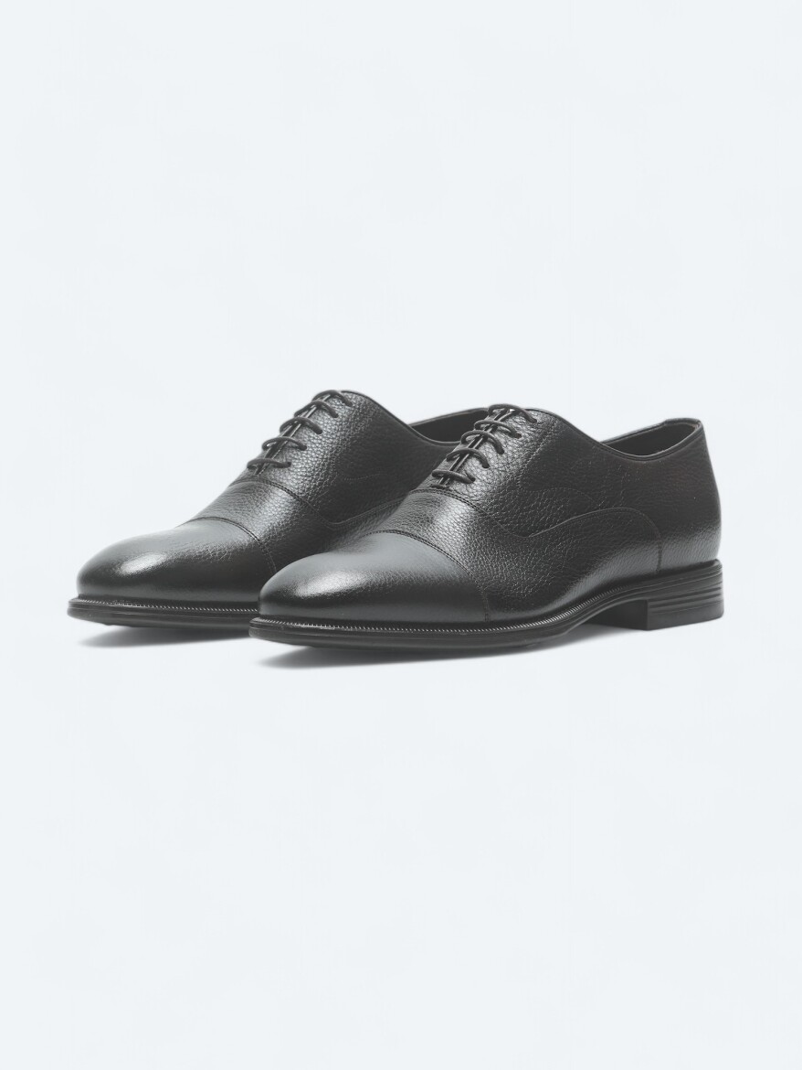 Brown Leather Classical Shoes - 2