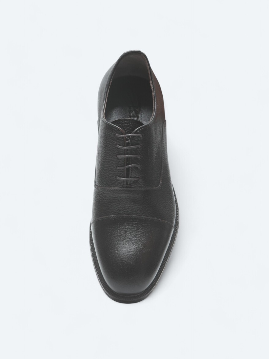 Brown Leather Classical Shoes - 3
