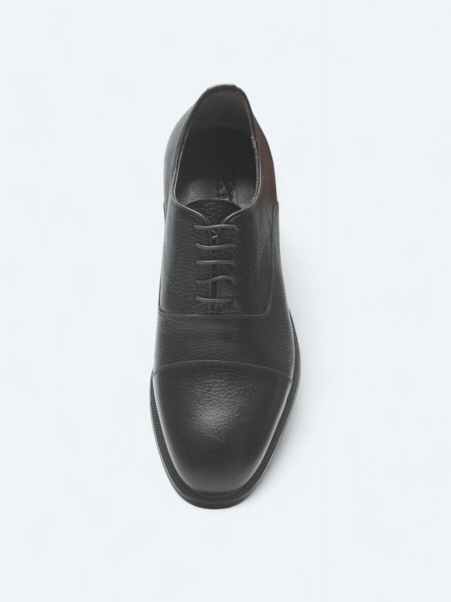 Brown Leather Classical Shoes - 3