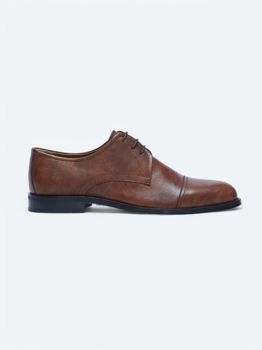 Brown Leather Classical Shoes - 1