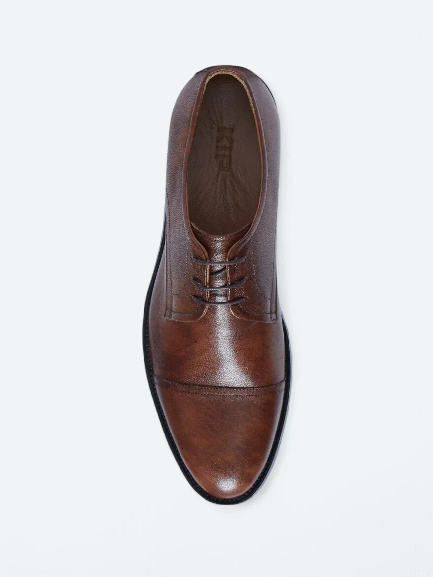 Brown Leather Classical Shoes - 3