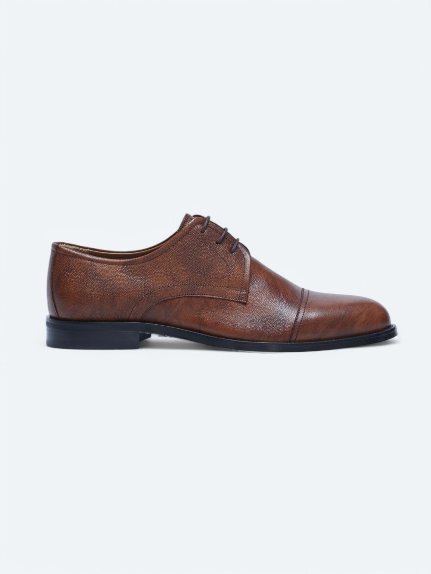 Brown Leather Classical Shoes - 1