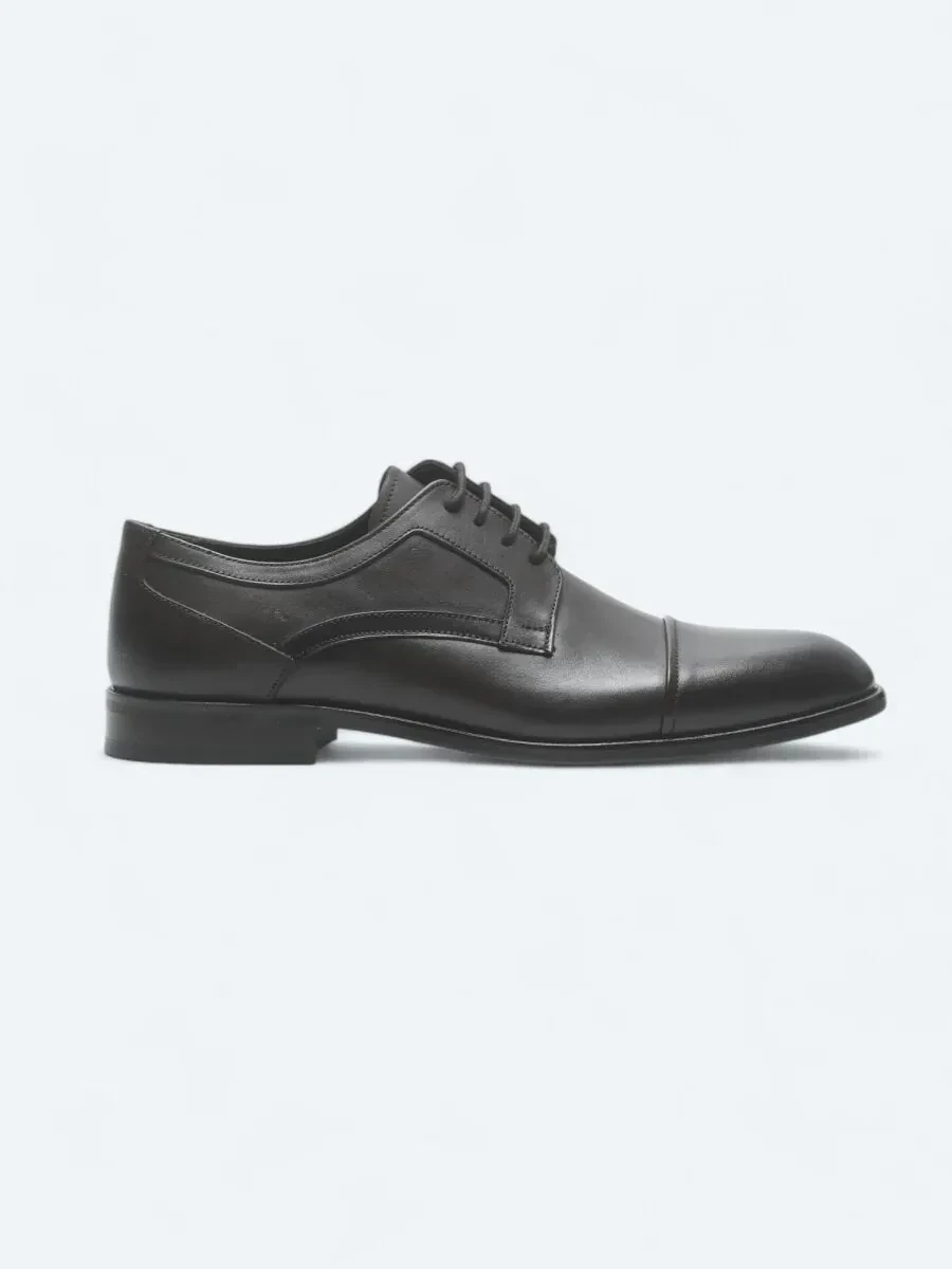 Brown Leather Classical Shoes - 1