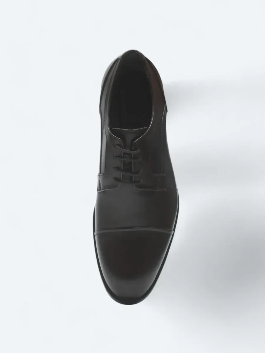 Brown Leather Classical Shoes - 3
