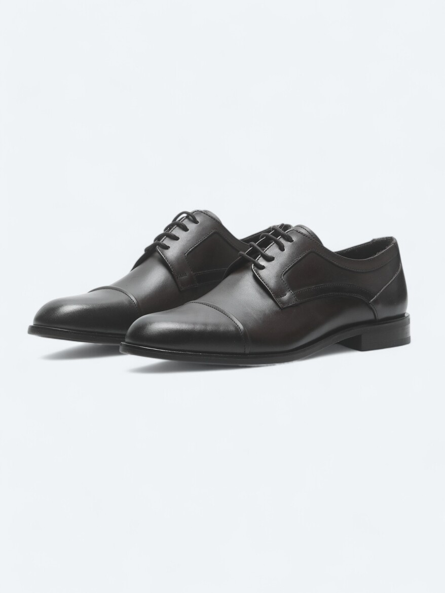 Brown Leather Classical Shoes - KİP