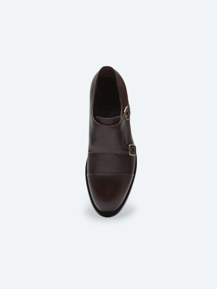 Brown Leather Classical Shoes - 3