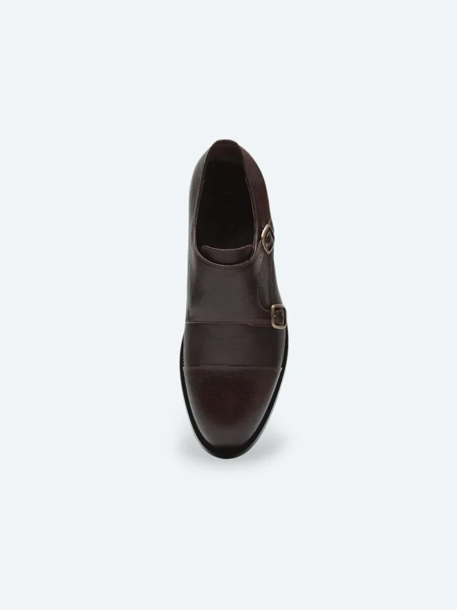 Brown Leather Classical Shoes - 3