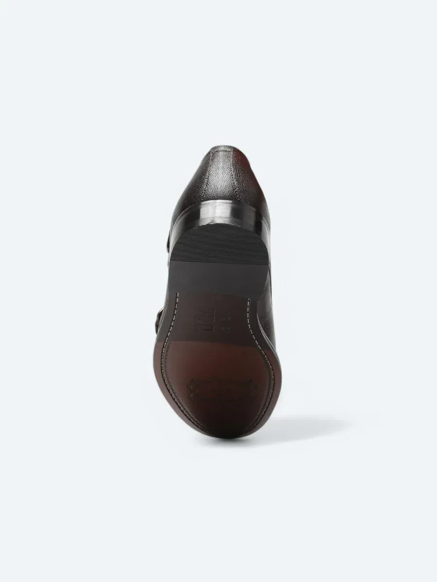 Brown Leather Classical Shoes - 4