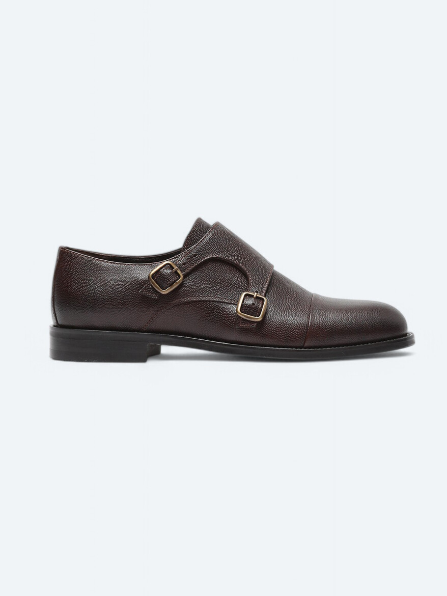 Brown Leather Classical Shoes - 1
