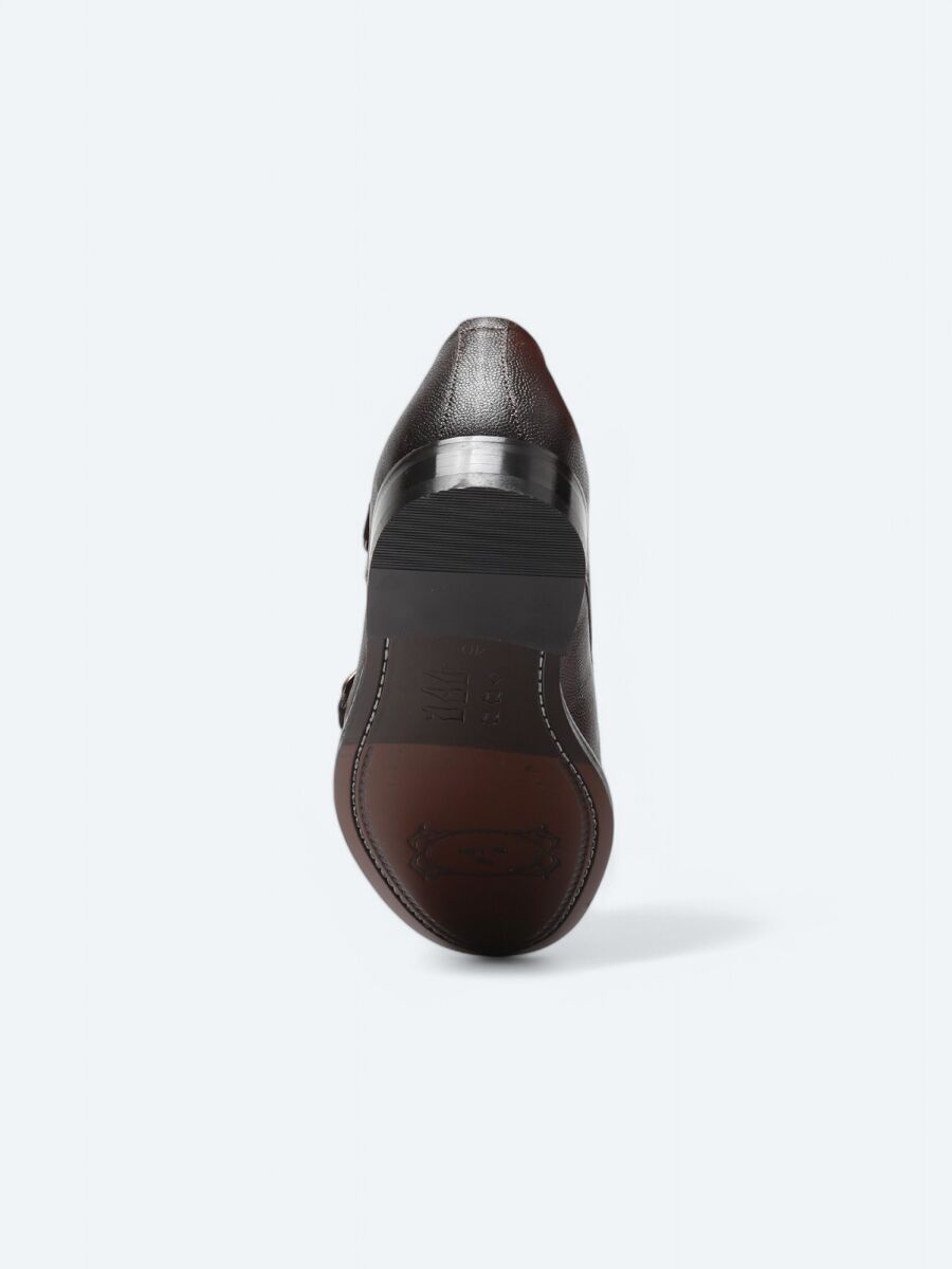 Brown Leather Classical Shoes - 4