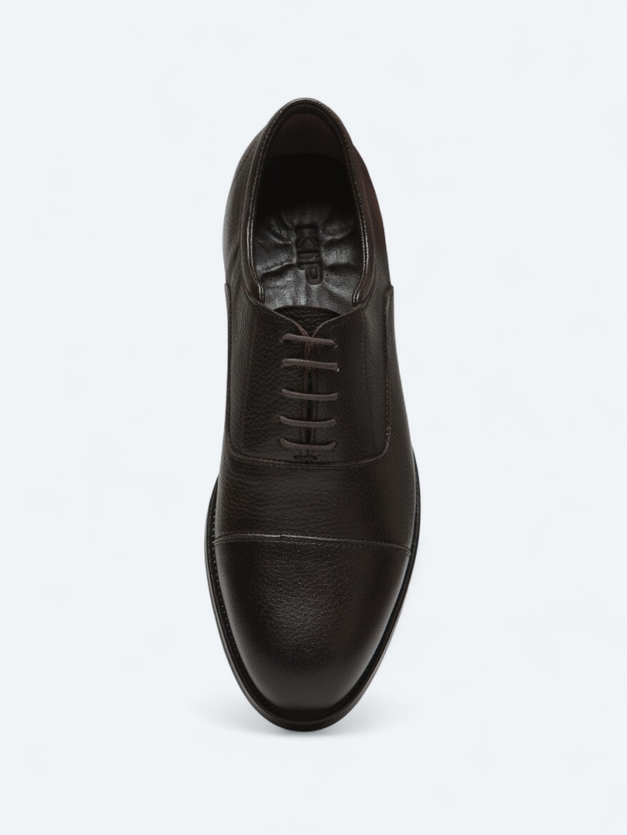 Brown Leather Classical Shoes - 3
