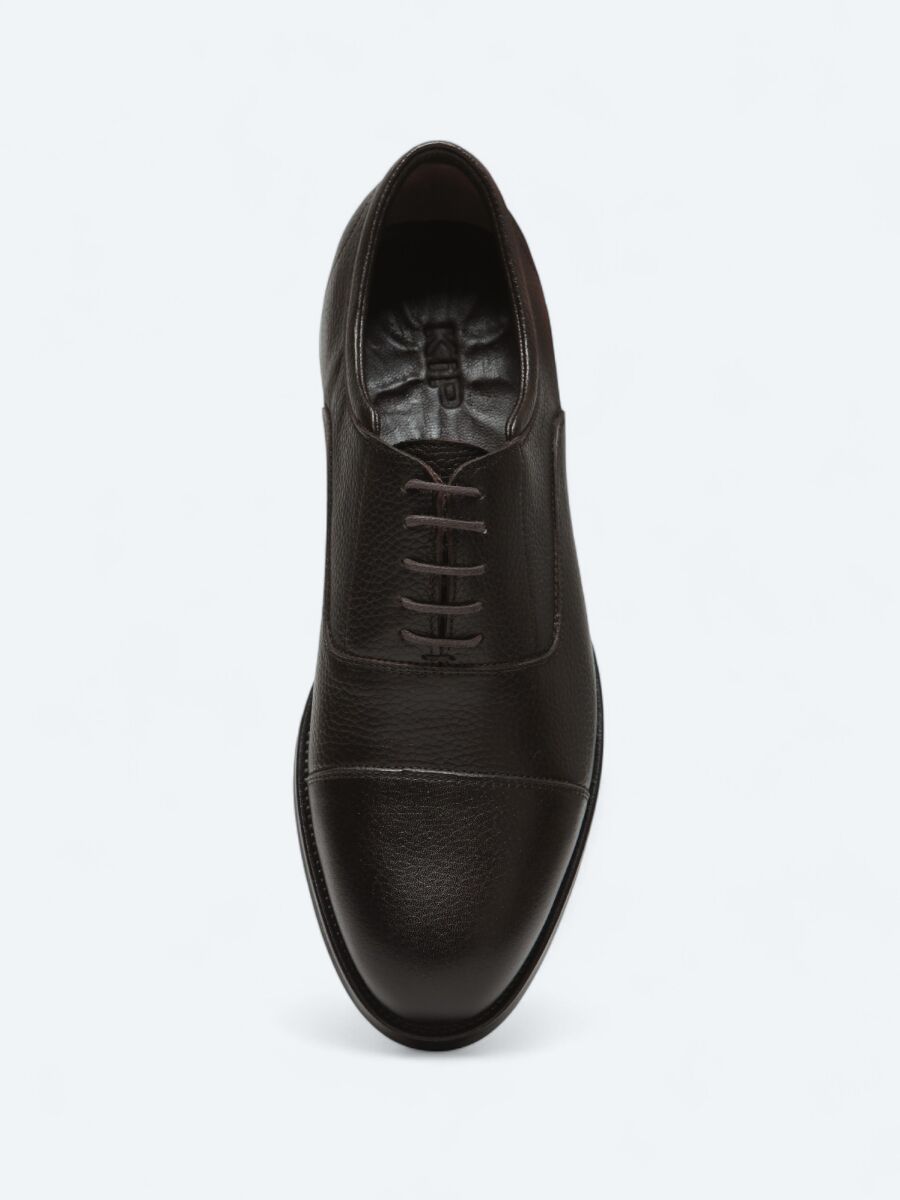 Brown Leather Classical Shoes - 3