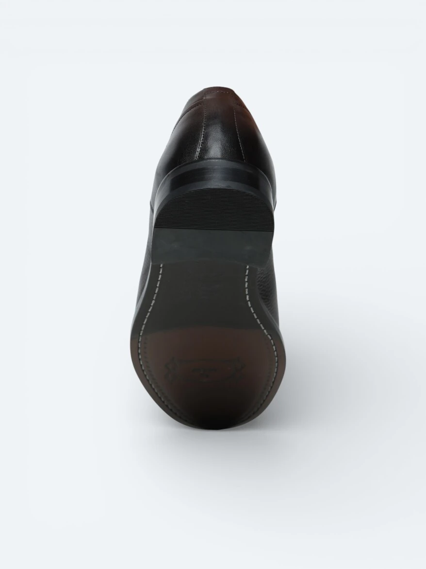 Brown Leather Classical Shoes - 4