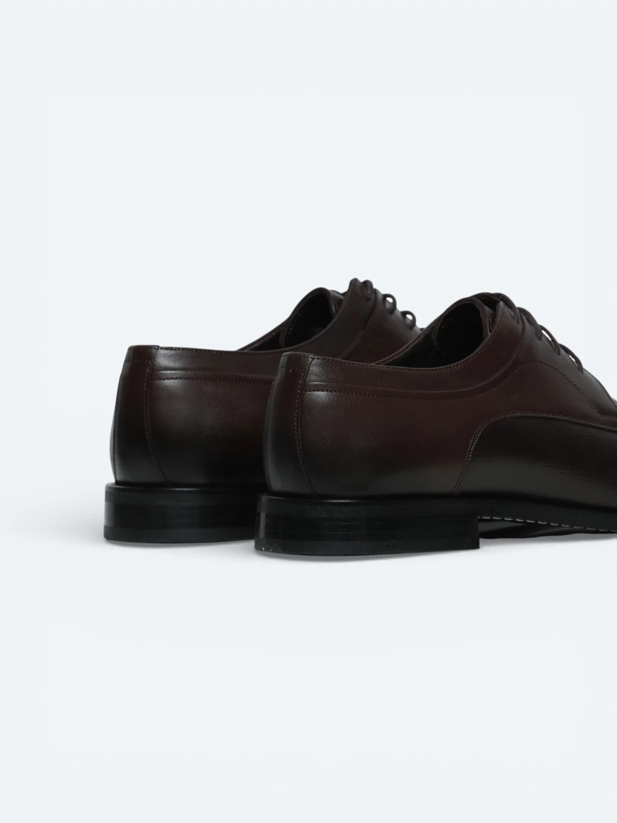 Brown Leather Classical Shoes - 5