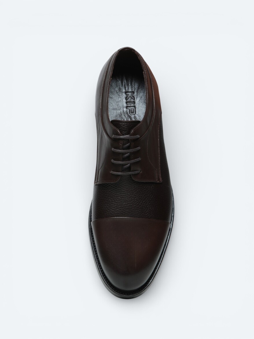 Brown Leather Classical Shoes - 3