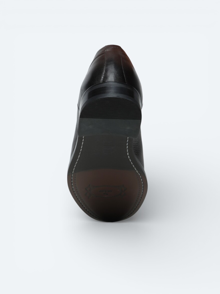 Brown Leather Classical Shoes - 4