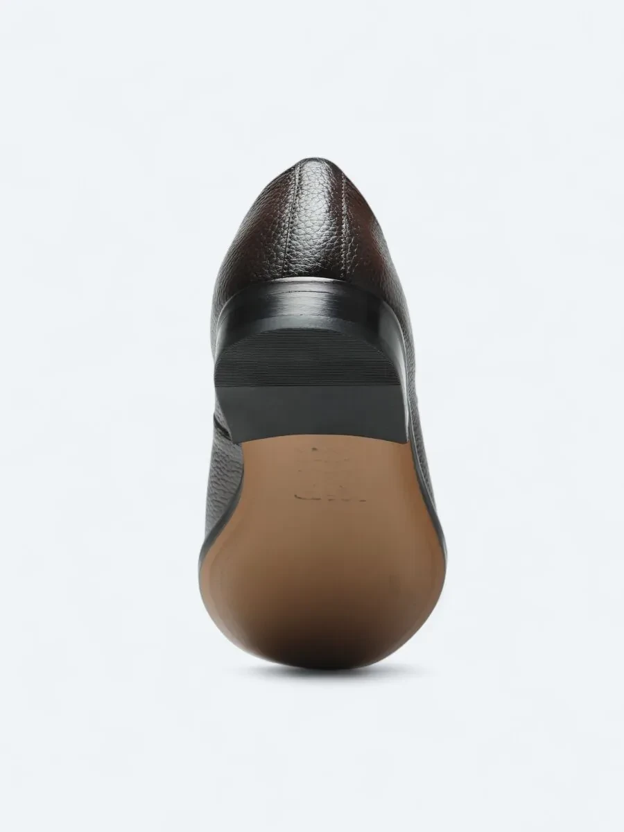 Brown Leather Classical Shoes - 4