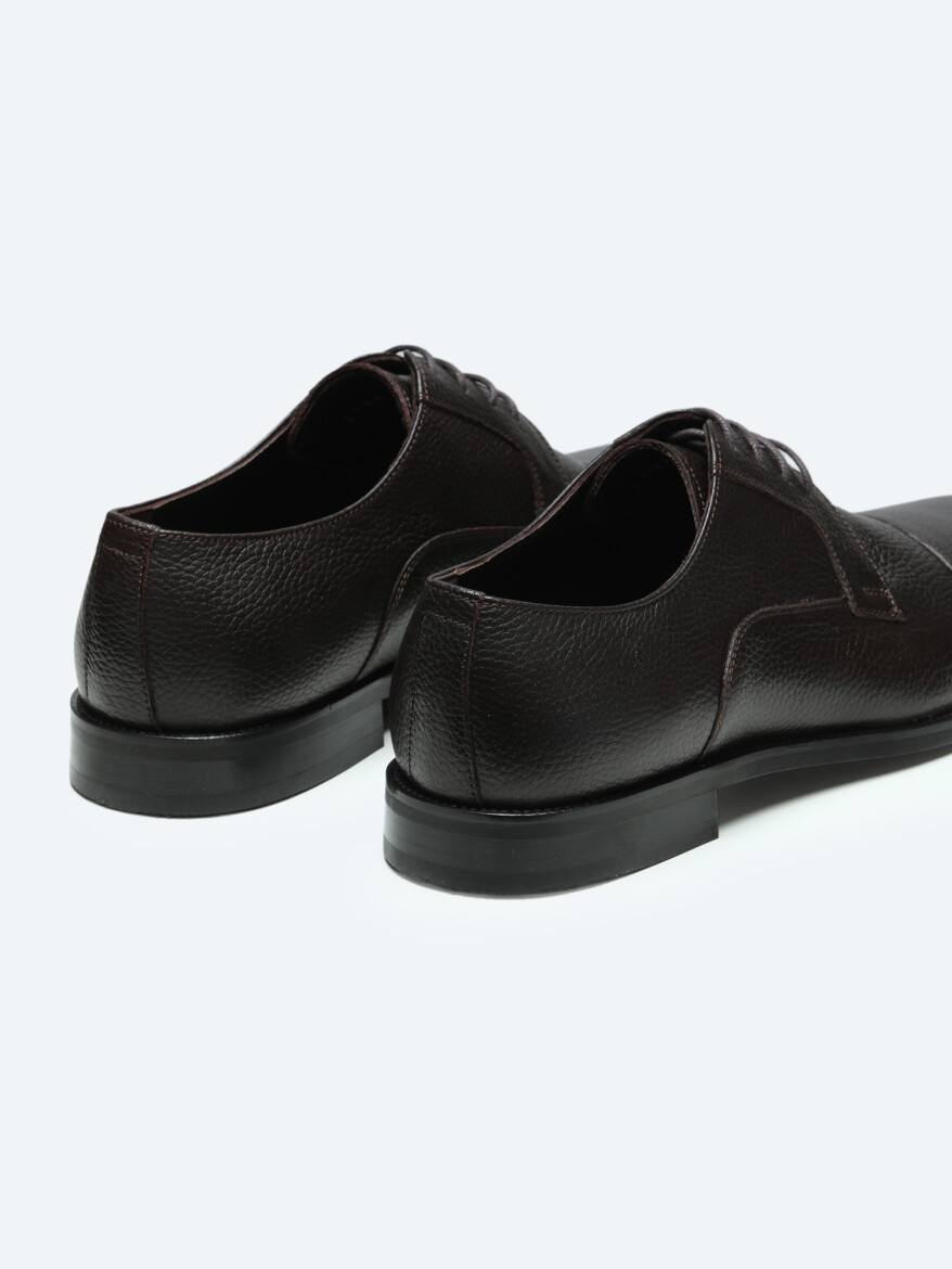 Brown Leather Classical Shoes - 3