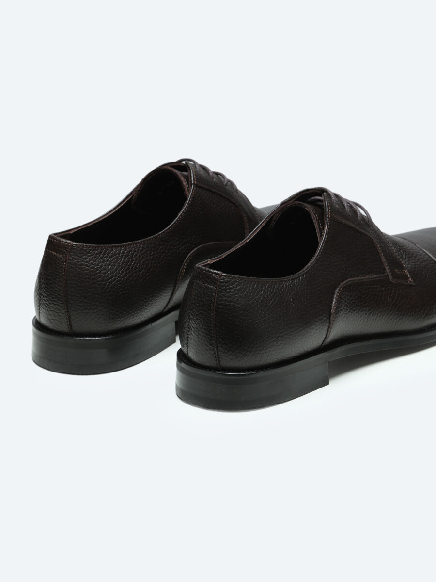 Brown Leather Classical Shoes - 3