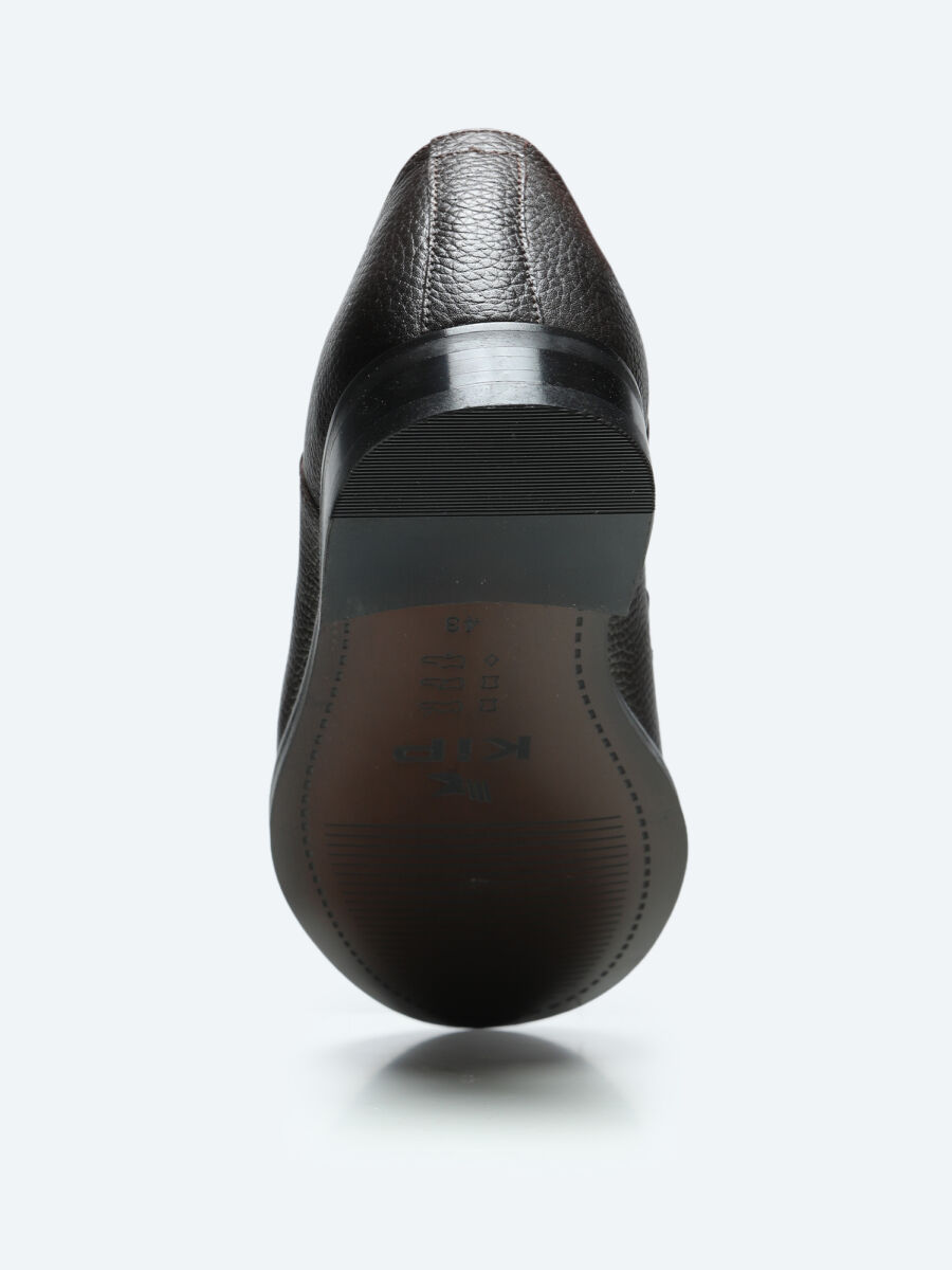 Brown Leather Classical Shoes - 5