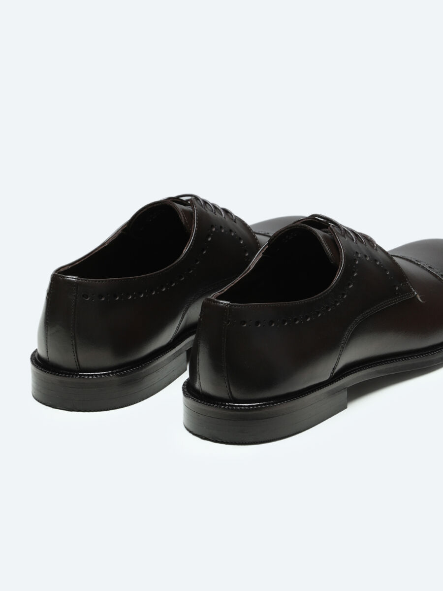 Brown Leather Classical Shoes - 3