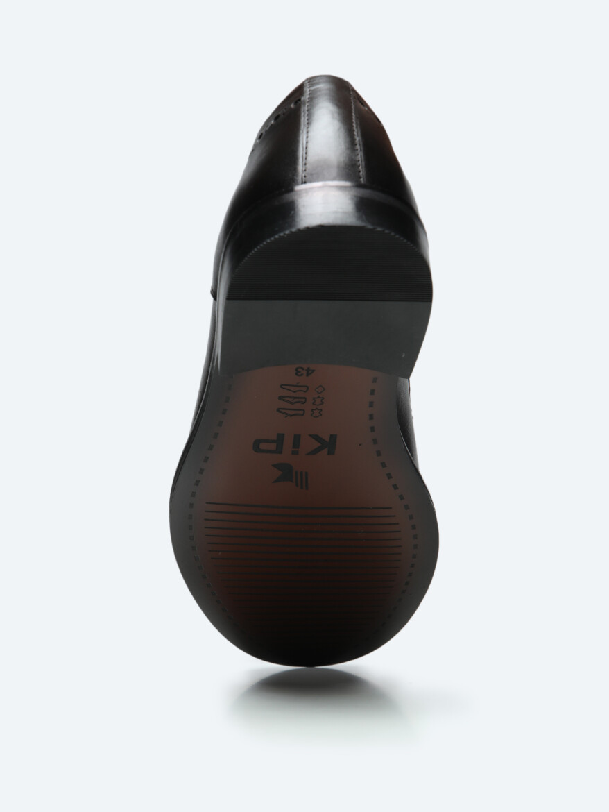 Brown Leather Classical Shoes - 5