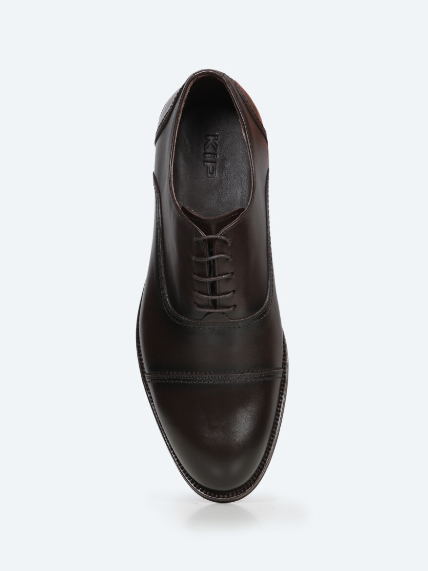 Brown Leather Classical Shoes - 3