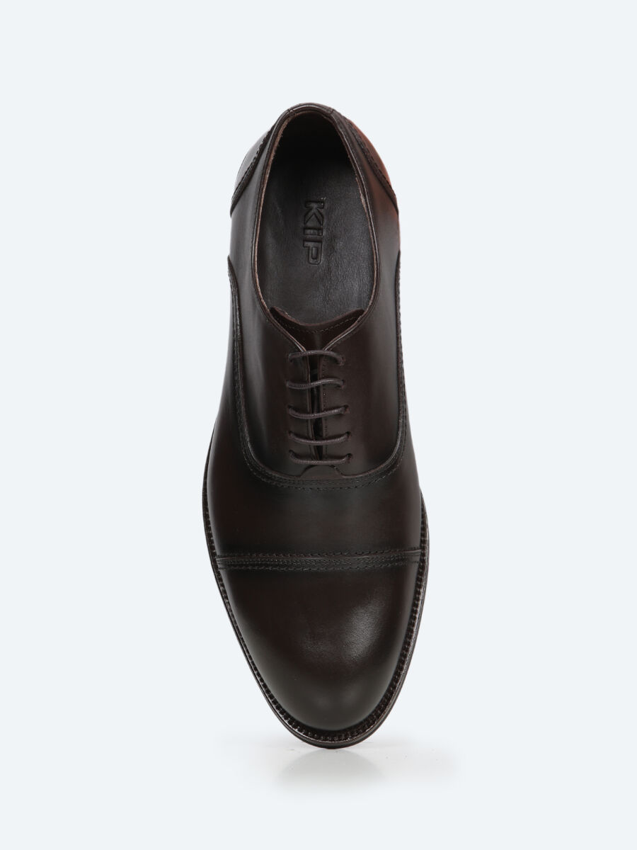 Brown Leather Classical Shoes - 3