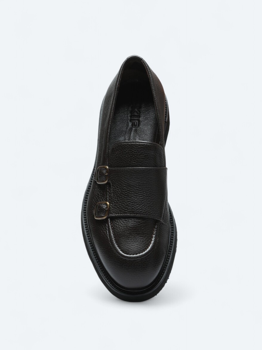 Brown Leather Smart Casual Loafer - 3