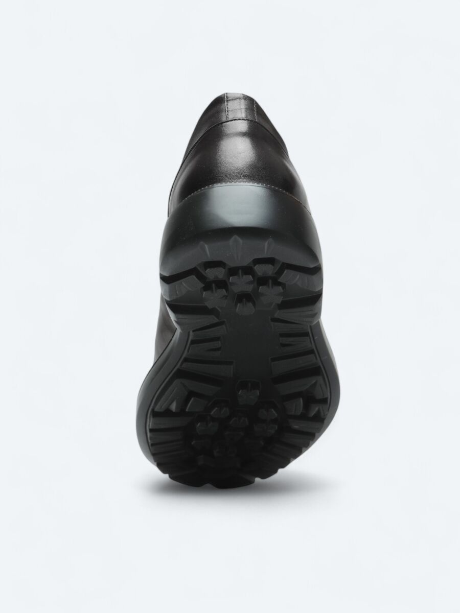 Brown Leather Smart Casual Shoes - 4