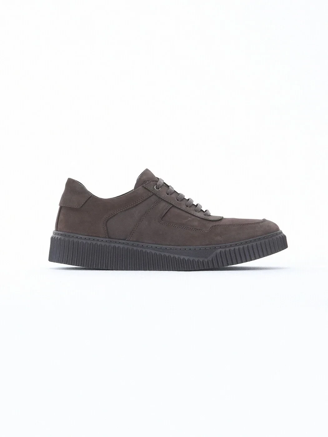 Brown Leather Sport Sneaker - 1