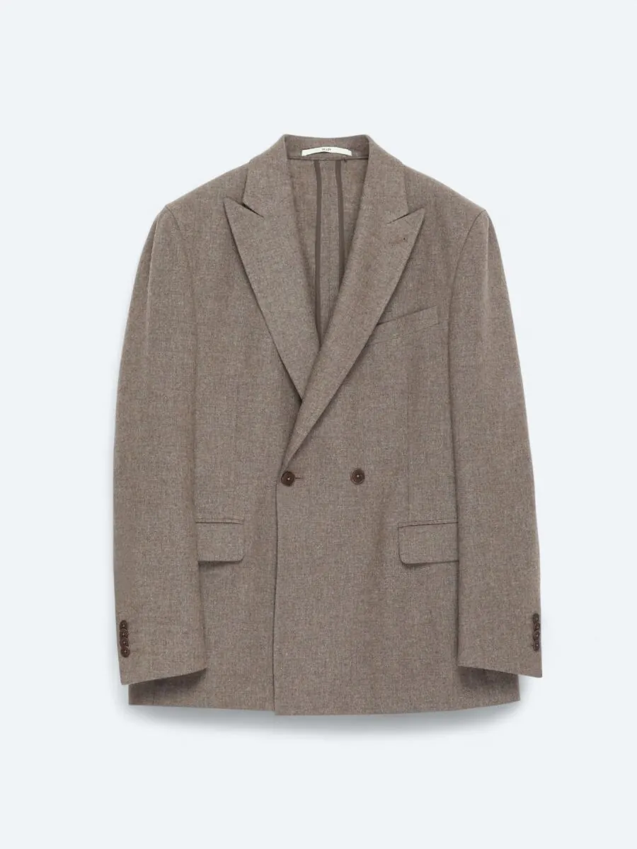 Brown Modern Fit Wool Blended Jacket - 8