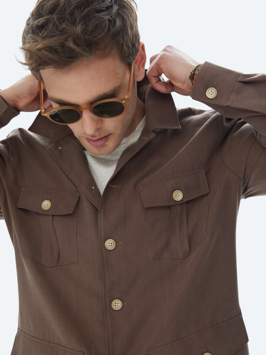 Brown Overshirt - 5