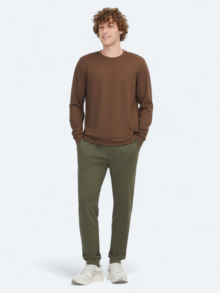 Brown Plain Sweatshirt 