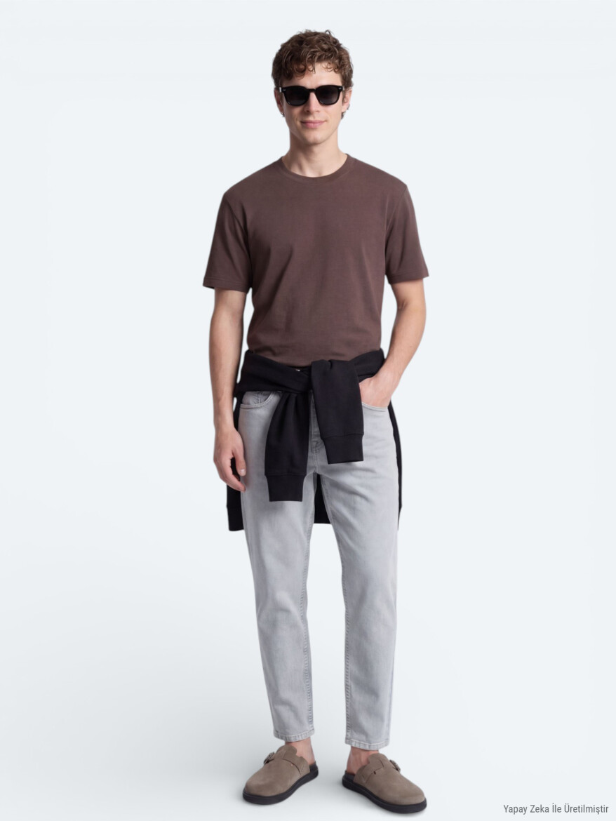Brown Plain T-Shirt 