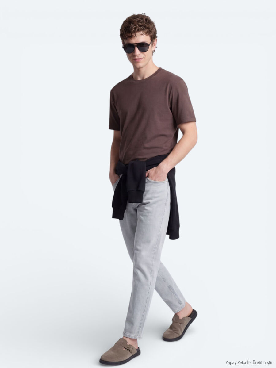 Brown Plain T-Shirt - 3