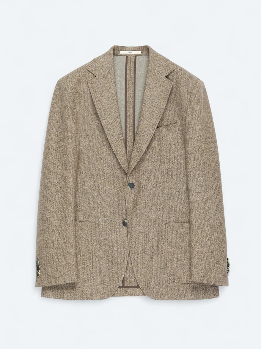 Brown Printed Modern Fit Jacket - 7