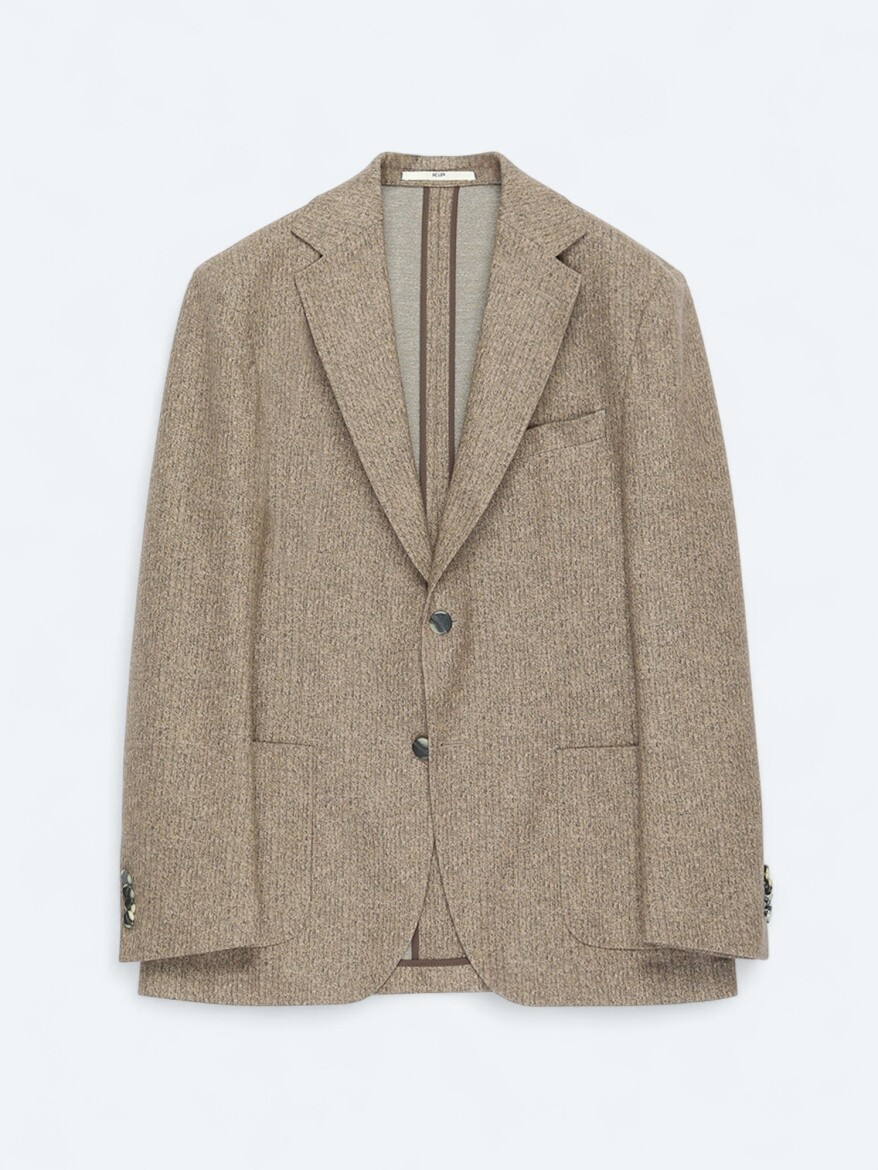 Brown Printed Modern Fit Jacket - 7