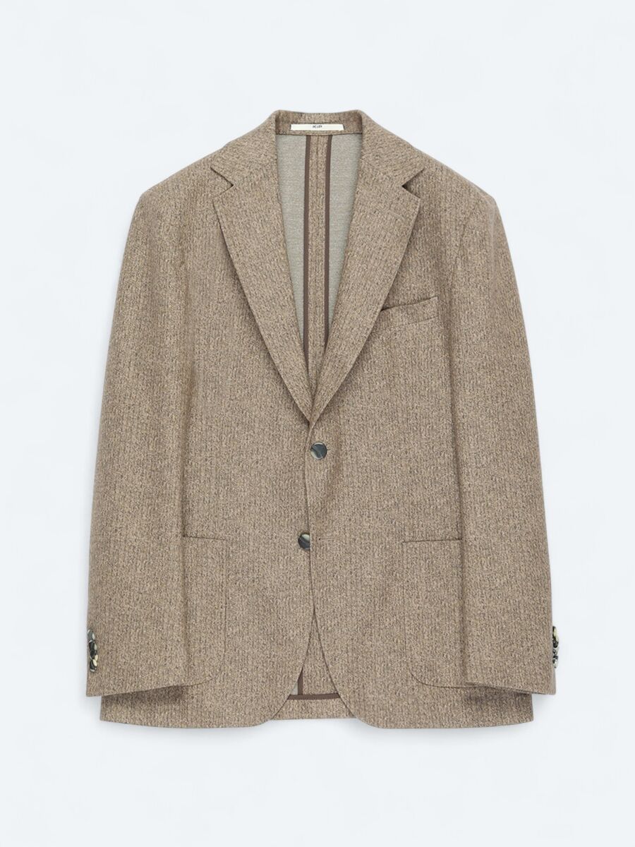 Brown Printed Modern Fit Jacket - 7