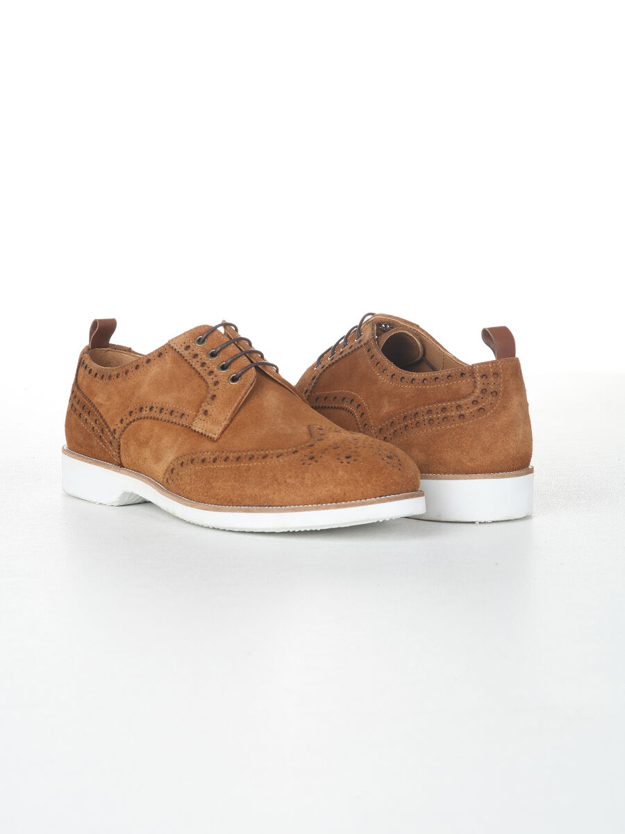 Brown Suede Casual Shoes - 3