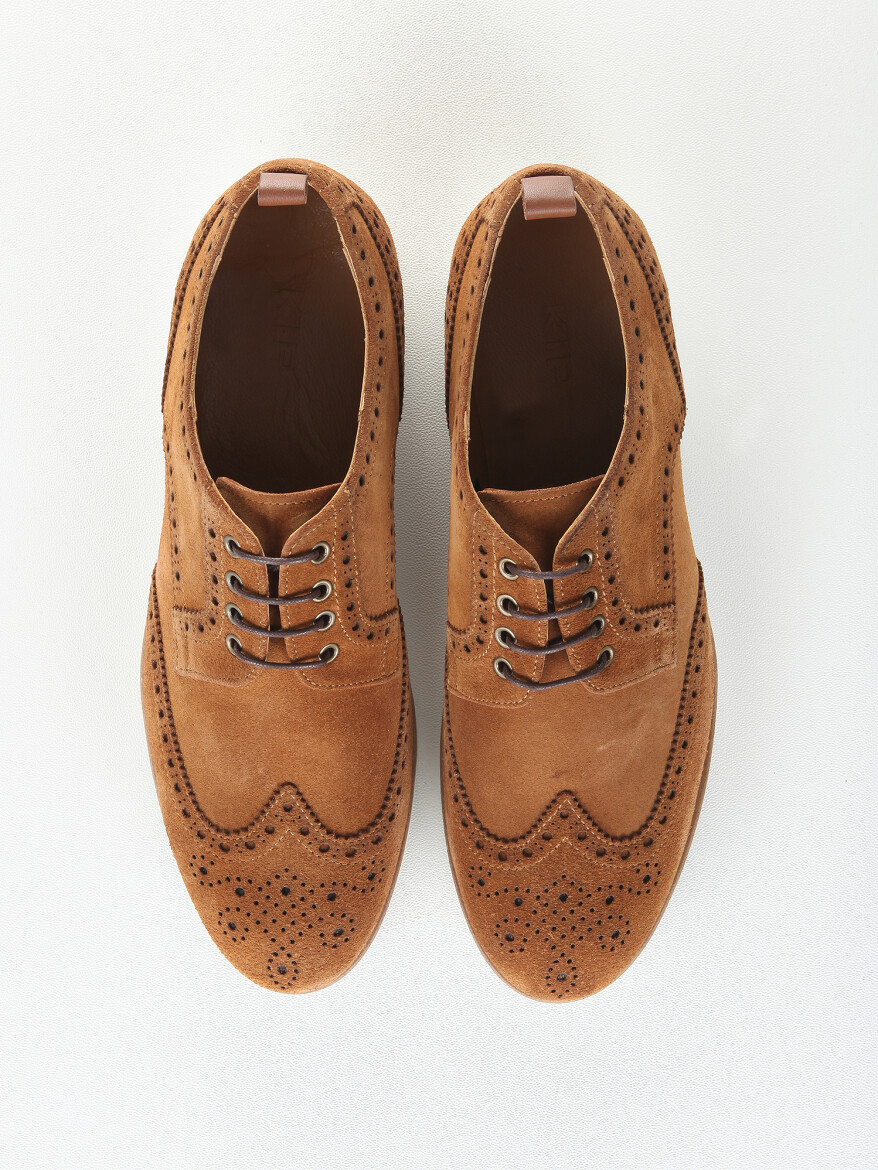 Brown Suede Casual Shoes - 5