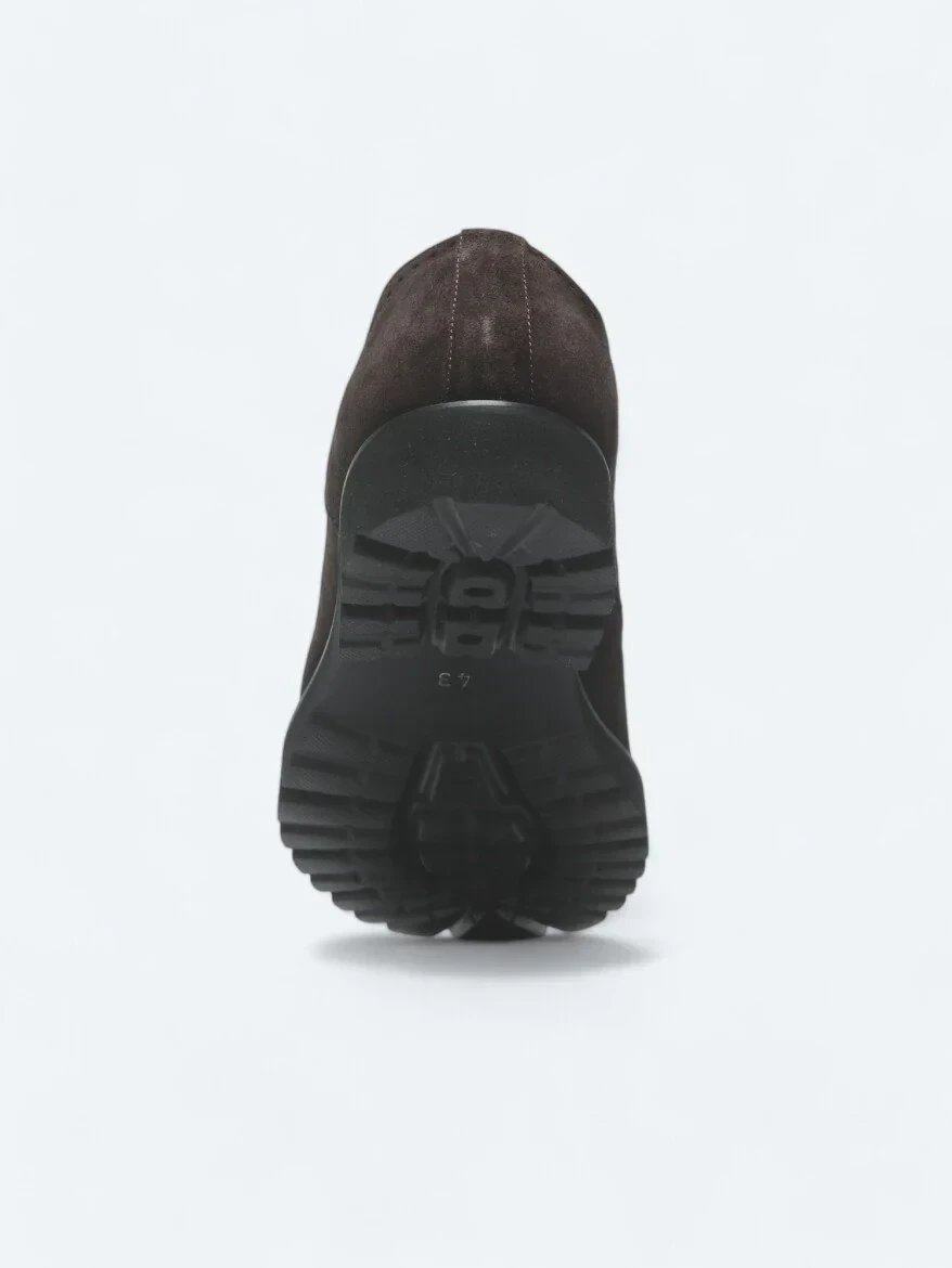 Brown Suede Smart Casual Shoes - 4