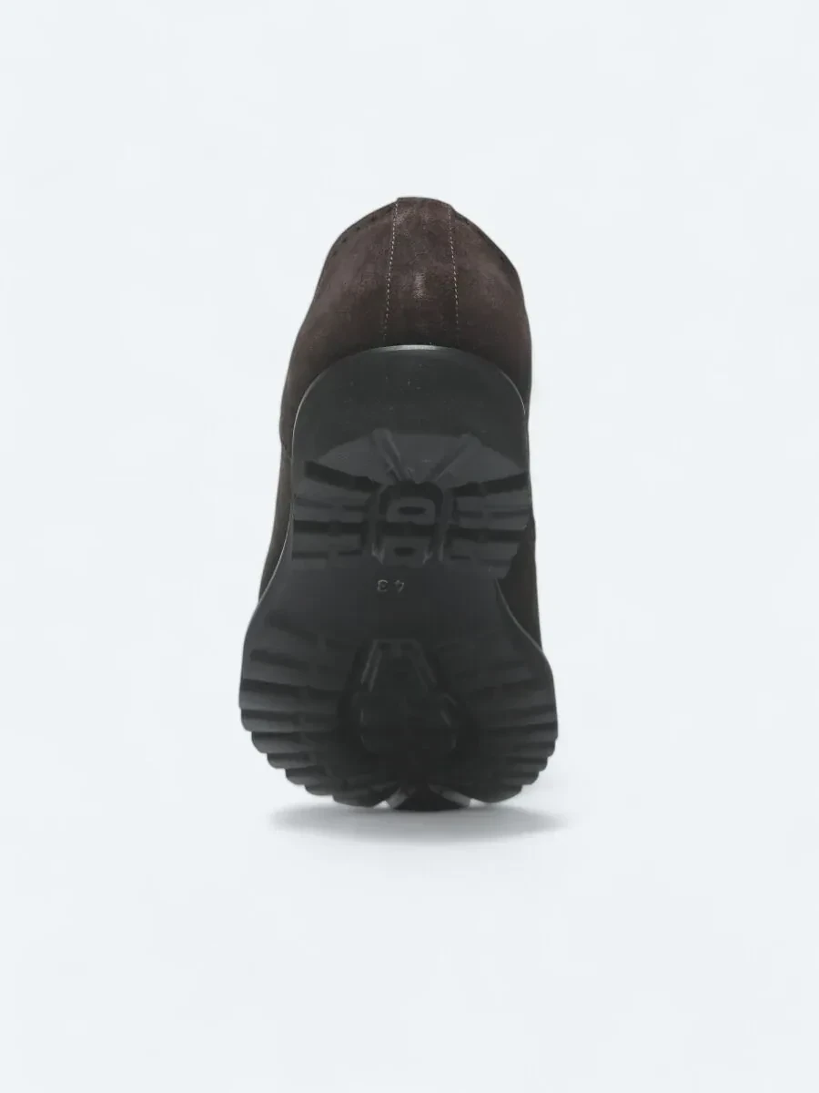 Brown Suede Smart Casual Shoes - 4