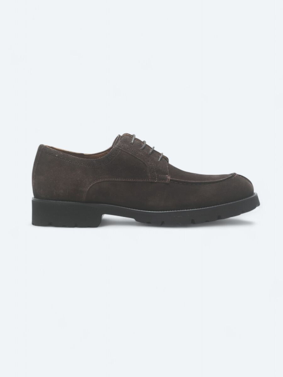 Brown Suede Smart Casual Shoes - 1