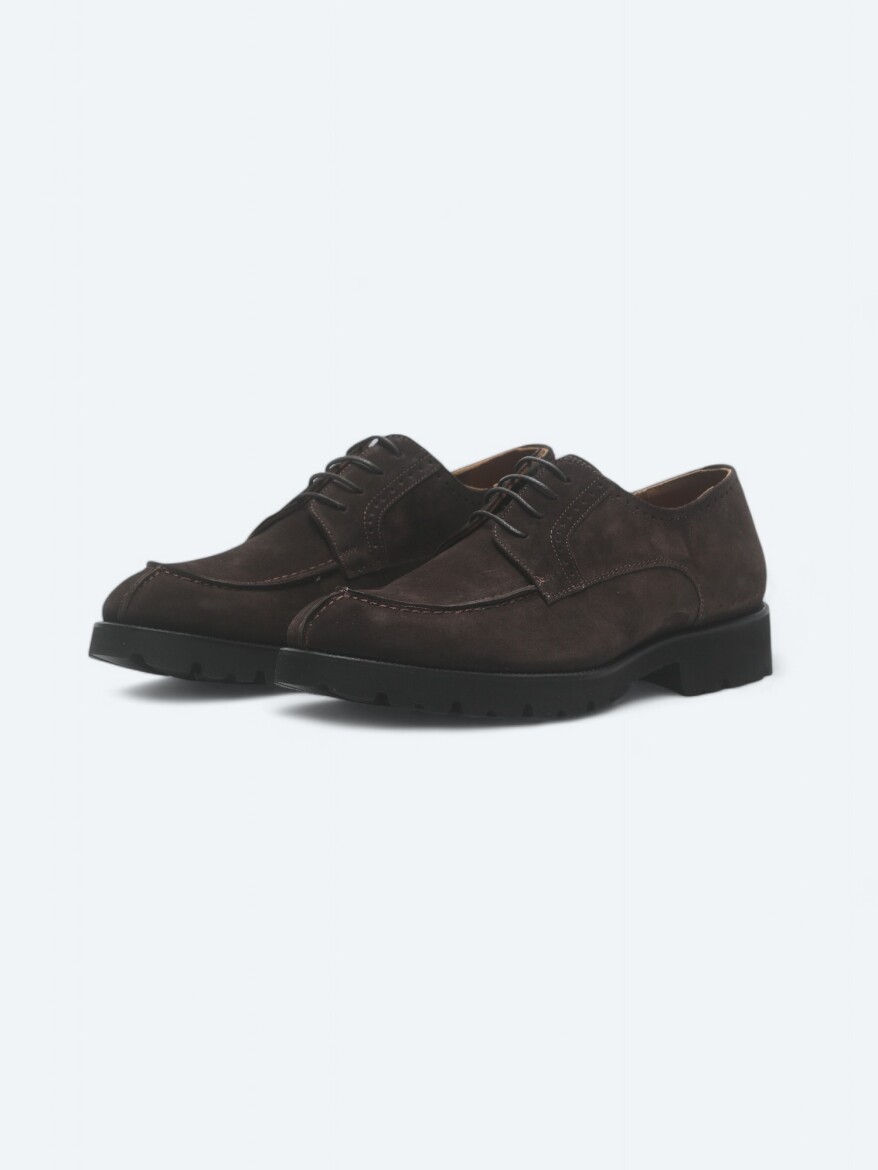 Brown Suede Smart Casual Shoes - 2