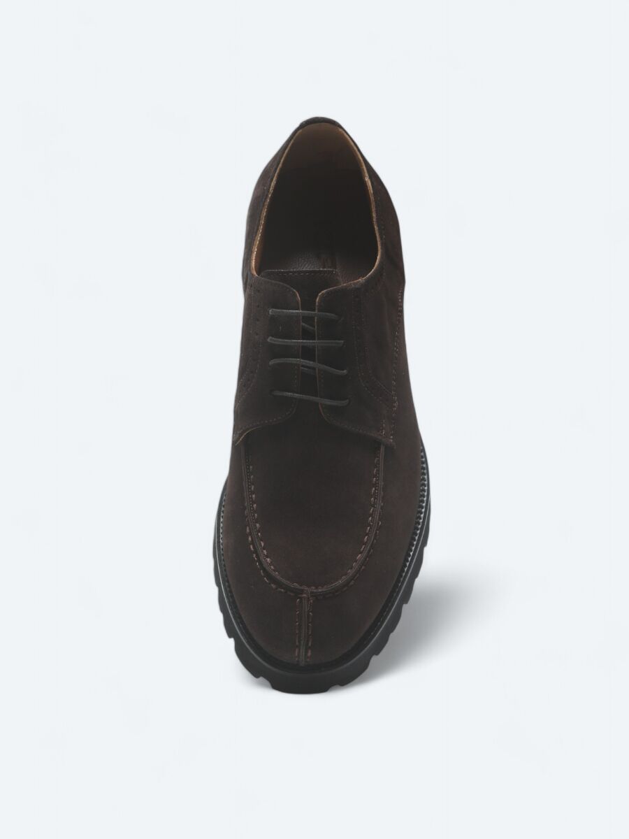 Brown Suede Smart Casual Shoes - 3