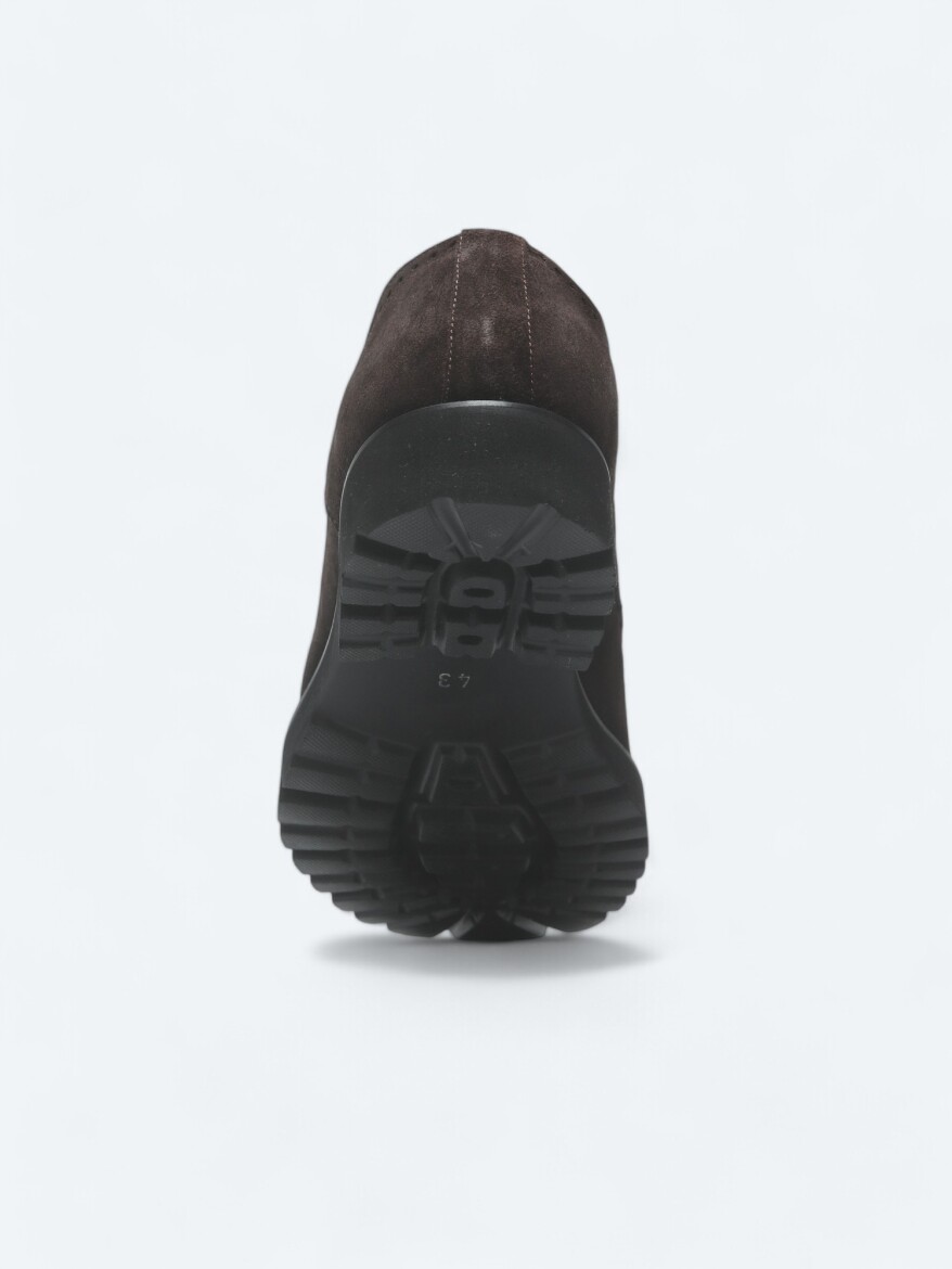 Brown Suede Smart Casual Shoes - 4