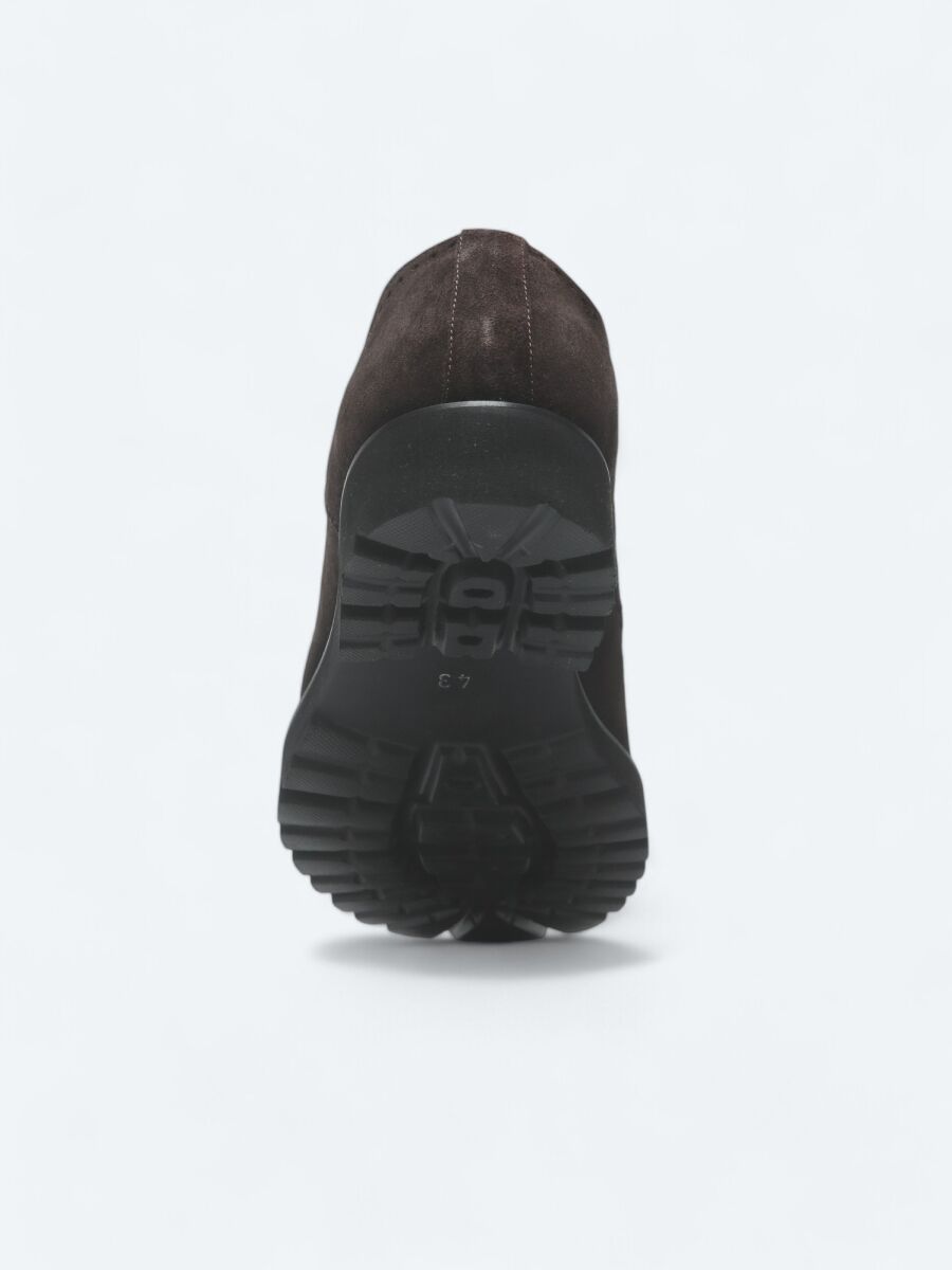 Brown Suede Smart Casual Shoes - 4