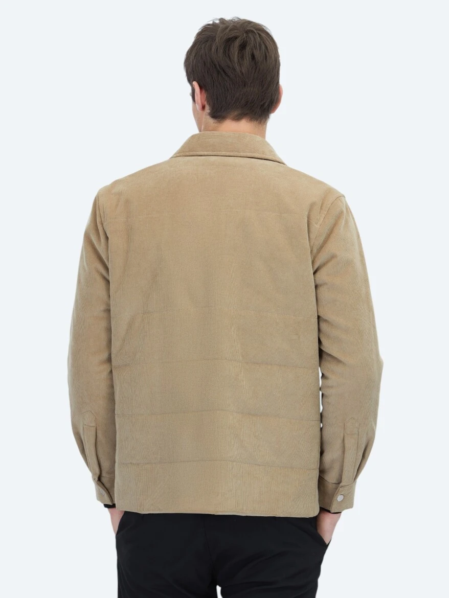 Buff Regular Fit Shirt Collar Casual Weaving Coat - 5